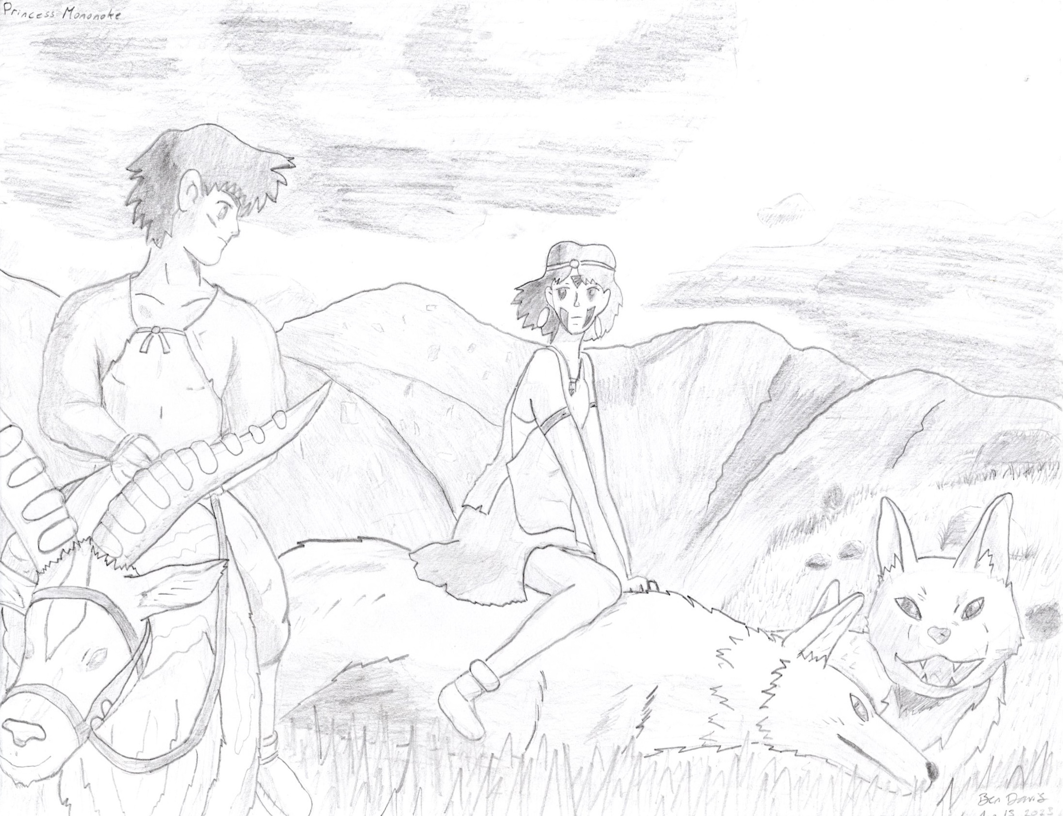 Ashitaka drawing