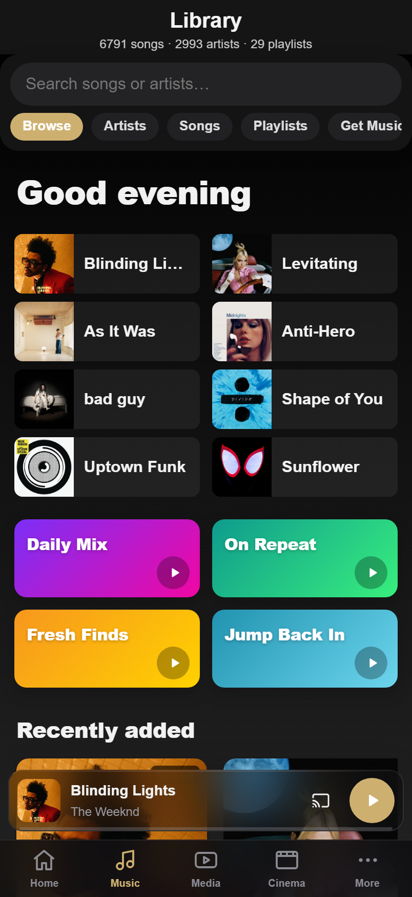 Music on mobile