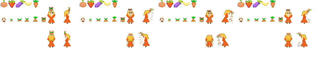 Crops and character planting sprite sheet