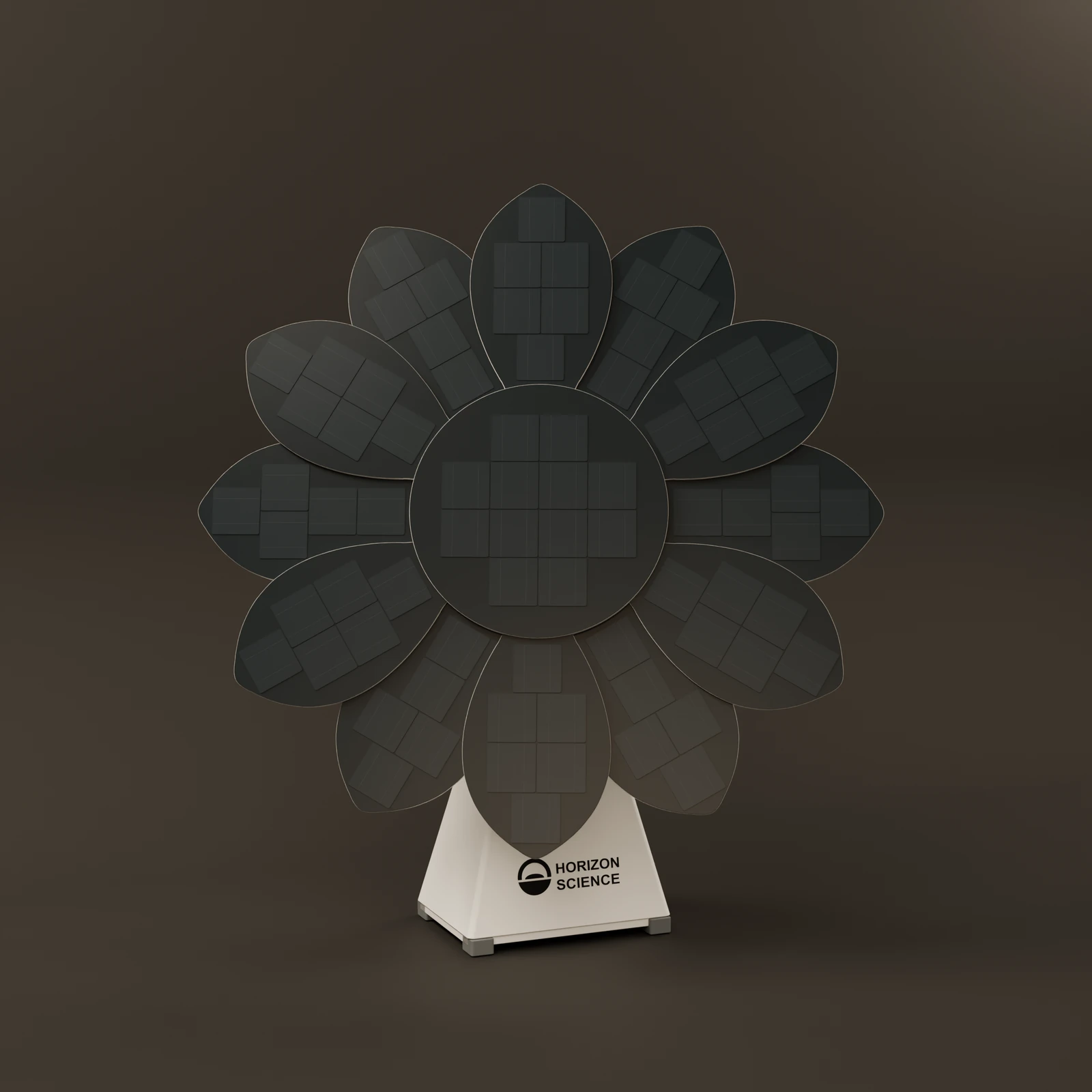 Front portrait of the updated Sunflower model in soft warm studio lighting
