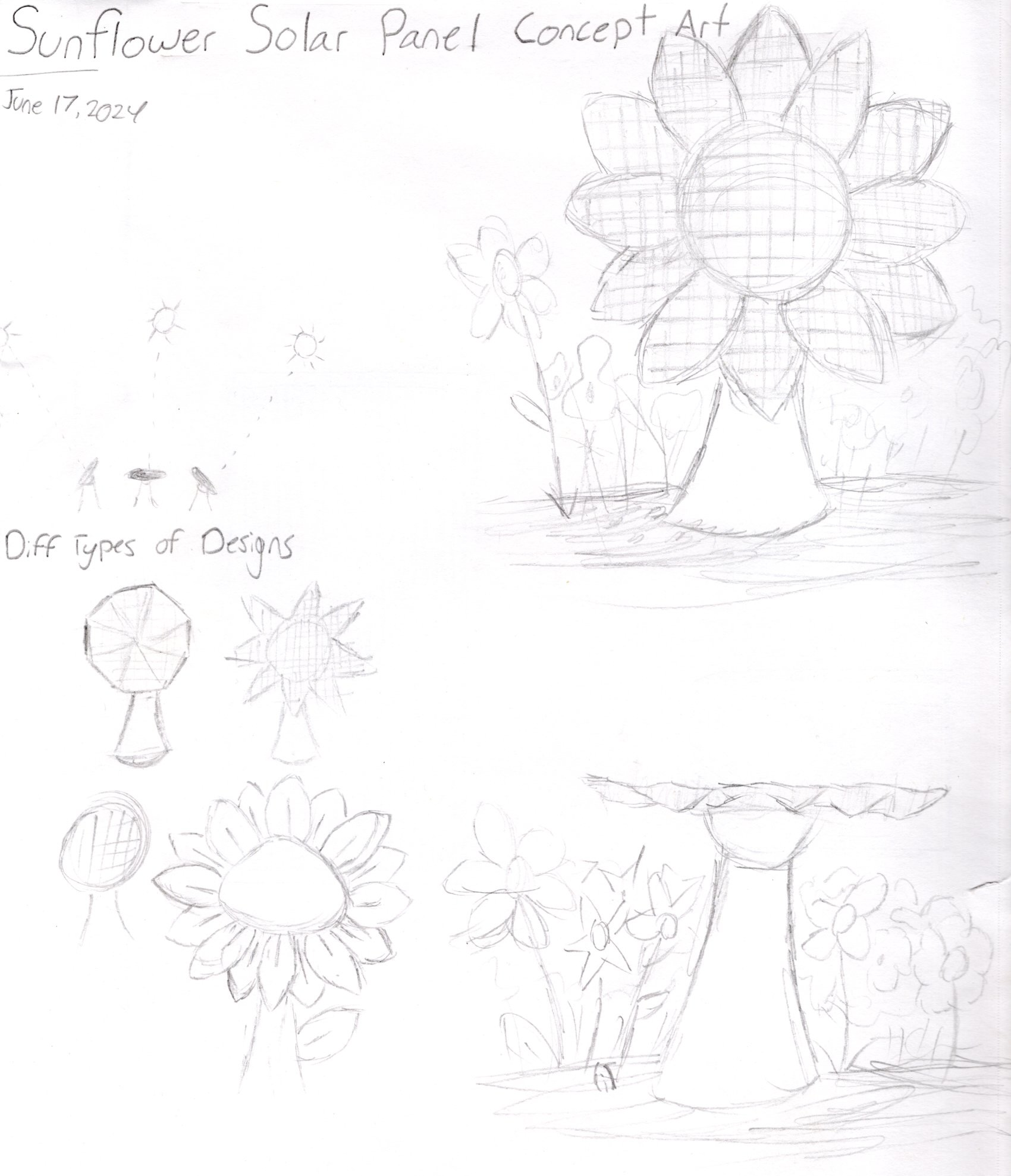 Original Sunflower Solar Panel concept art